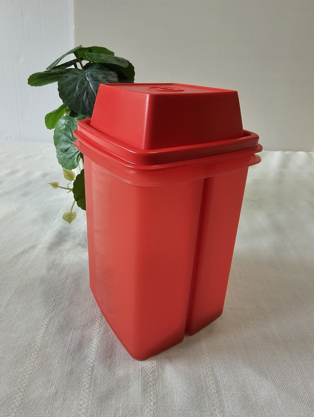 Vintage Tupperware Pick-A-Deli Pickle Keeper Red 3-Piece Set with Strainer